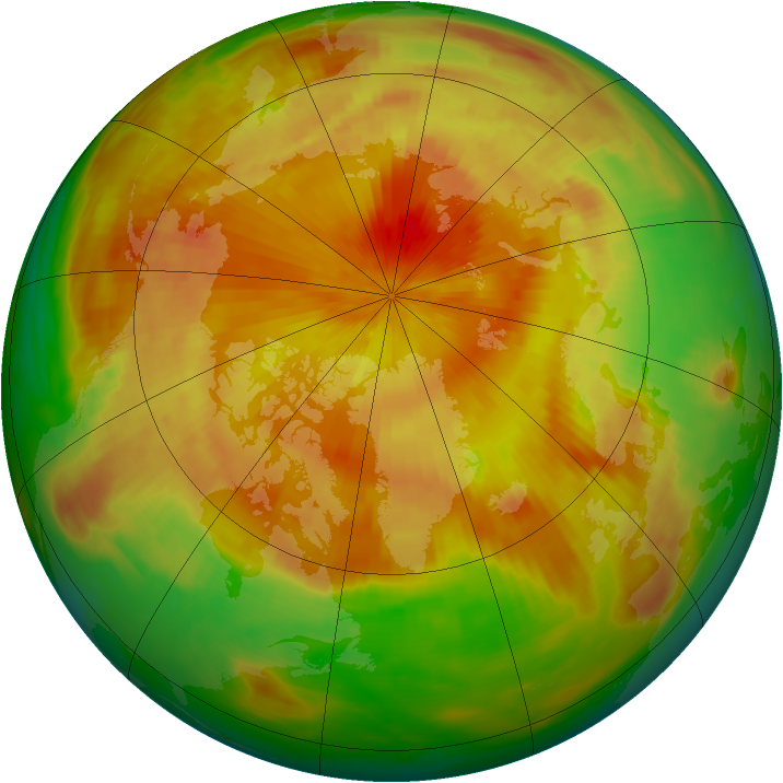 Arctic ozone map for 26 April 1986
